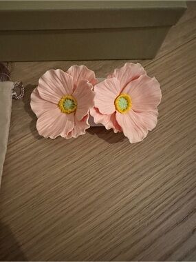 Jennifer Behr Pink Floral demetria Earrings